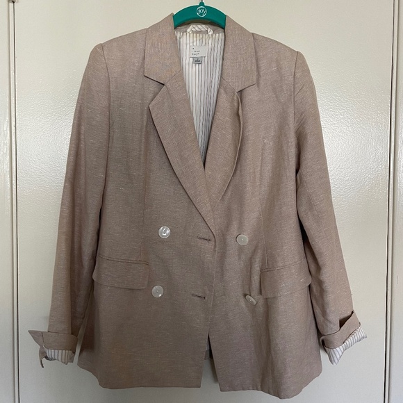 A New Day Women's Slim Fit Cream Blazer - Picture 1 of 3